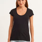 OXXO Womens Tops M / Black OXXO - Cotton U-Neck T-Shirt