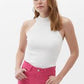 OXXO Womens Tops XS / White OXXO -  Halter Neck Knitted Top