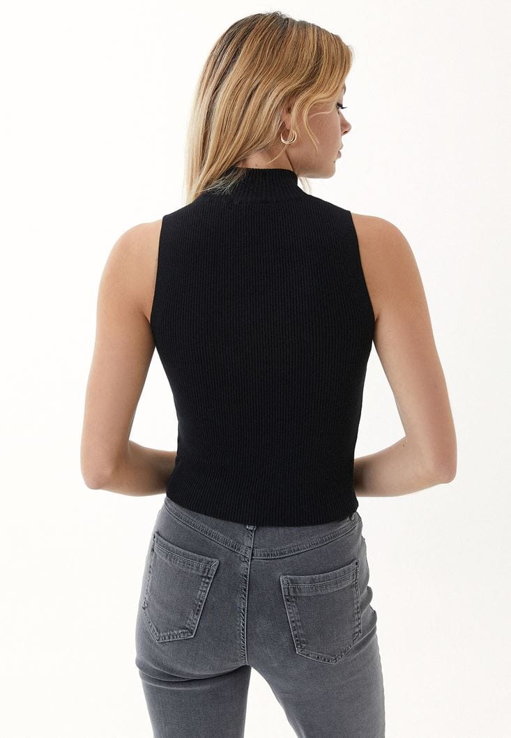 OXXO Womens Tops S / Black OXXO -  High Collar Knitwear Singlet