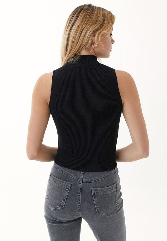 OXXO Womens Tops S / Black OXXO -  High Collar Knitwear Singlet
