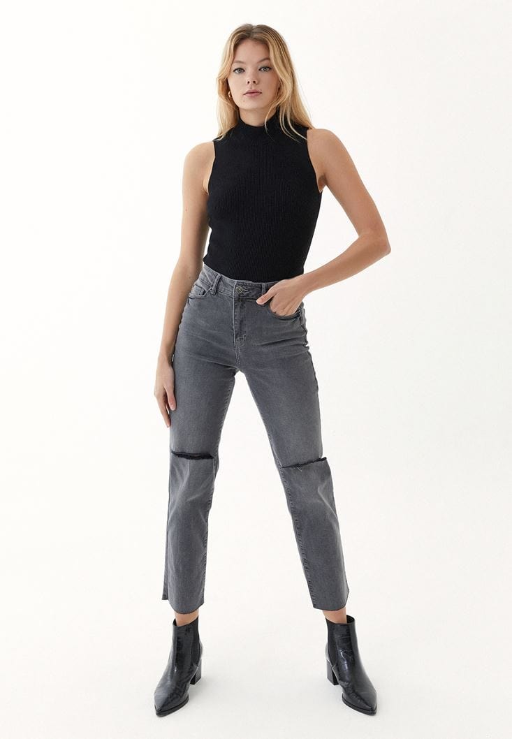 OXXO Womens Tops S / Black OXXO -  High Collar Knitwear Singlet