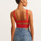 OXXO Womens Tops L / Red OXXO - Lace Detail Crop Top