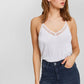 OXXO Womens Tops OXXO - Lace Detailed Linen Tank top