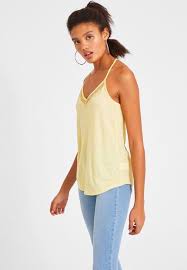 OXXO Womens Tops OXXO - Lace Detailed Linen Tank top