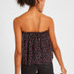 OXXO Womens Tops OXXO - Multicolored Printed Strapless Blouse