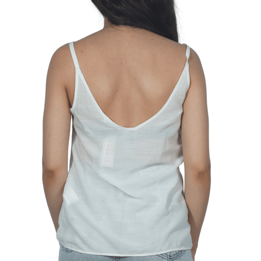 OXXO Womens Tops XS / White OXXO - Neck Design Solid Blouse
