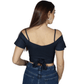 OXXO Womens Tops S / Navy OXXO - Off Shoulder Crop Top
