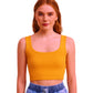 OXXO Womens Tops L / Orange OXXO- Orange Square Neck Crop Top