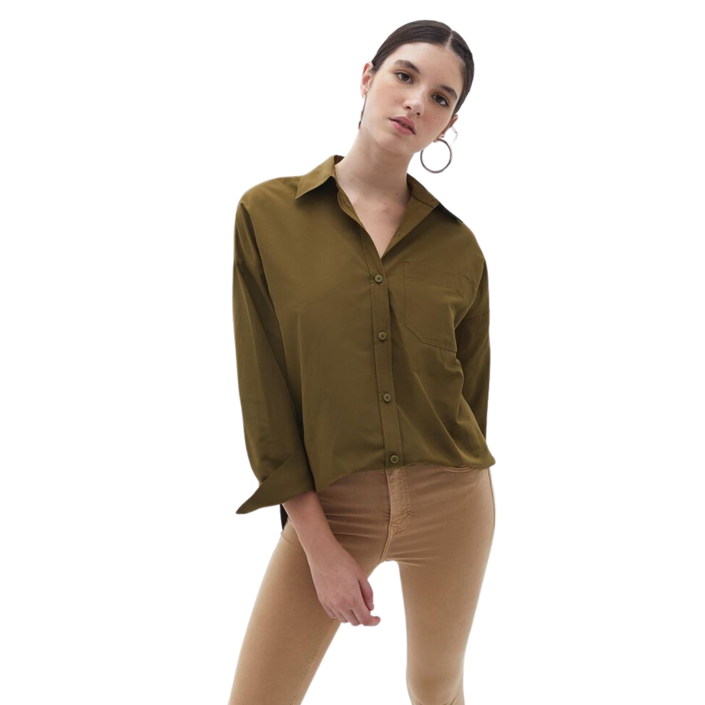 OXXO Womens Tops OXXO -  Oversize Poplin Shirt