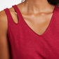 OXXO Womens Tops XL / Pink OXXO - Pink Cutout Detailed Undershirt