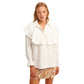 OXXO Womens Tops S / White OXXO -  Ruffle Oversize Shirt