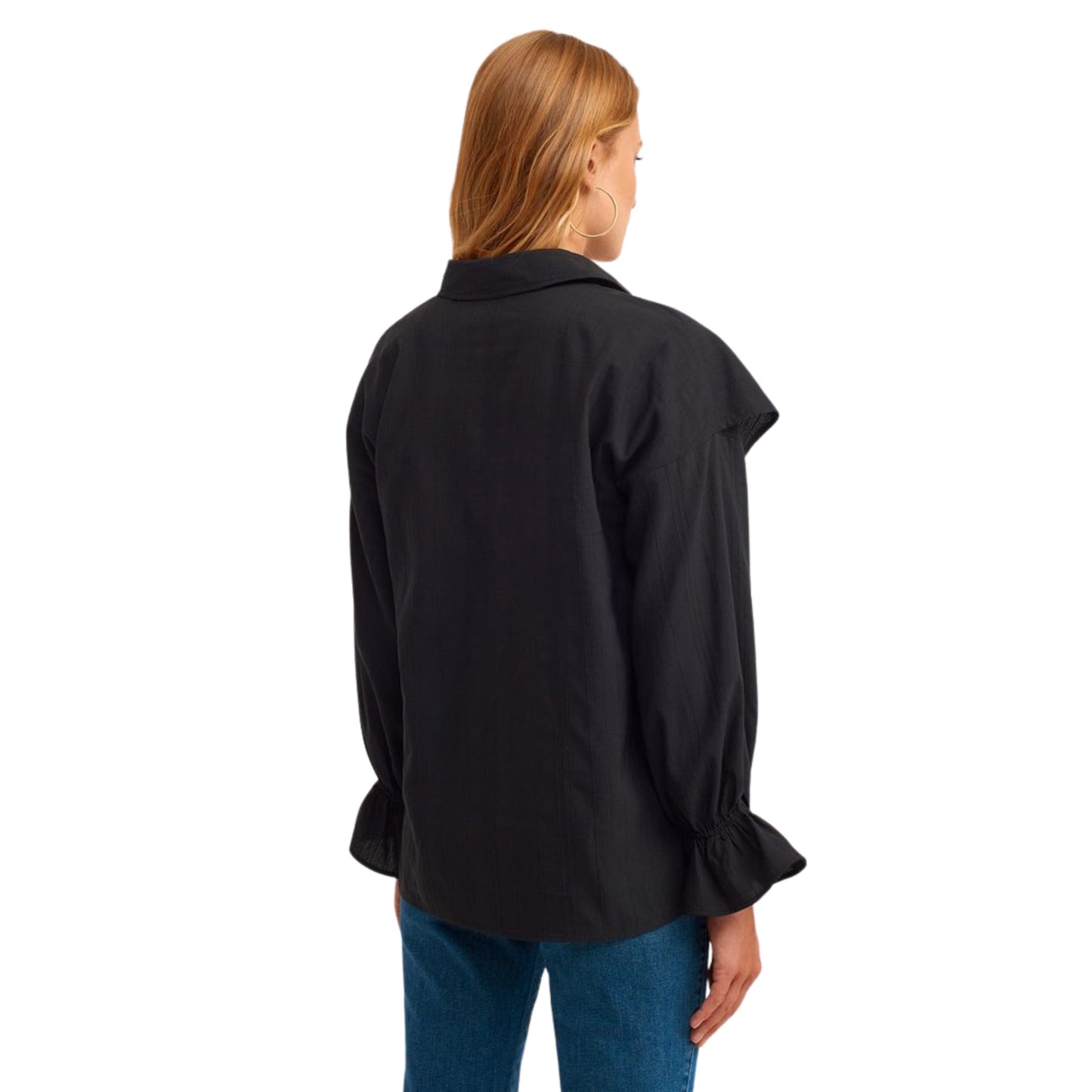 OXXO Womens Tops OXXO -  Ruffle Oversize Shirt