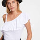 OXXO Womens Tops XS / White OXXO - Ruffled Blouse