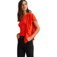 OXXO Womens Tops M / Orange OXXO - Ruffled Detailed Blouse