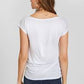 OXXO Womens Tops L / White OXXO - Short Sleeve Boat Neck T-Shirt