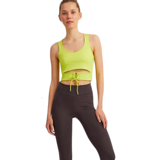 OXXO Womens Tops XS / Green OXXO - Tank Top with Lace-up