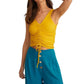 OXXO Womens Tops L / Yellow OXXO -  Textured V-Neck Top