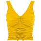 OXXO Womens Tops L / Yellow OXXO -  Textured V-Neck Top