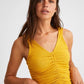 OXXO Womens Tops L / Yellow OXXO -  Textured V-Neck Top