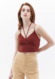 OXXO Womens Tops OXXO - Tie Up Crop Top