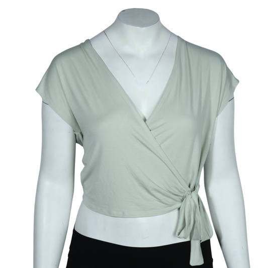 OXXO Womens Tops XL / Green OXXO - V front tied side blouse