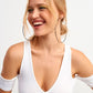 OXXO Womens Tops L / White OXXO - V-neck Crop Top with Gathered Details