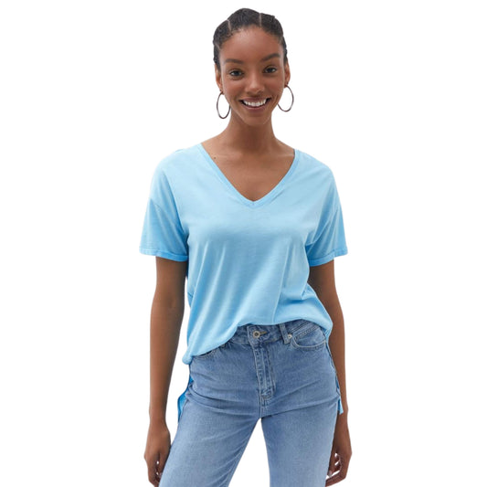 OXXO Womens Tops OXXO - V-Neck Relaxed Fit T-Shirt