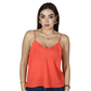 OXXO Womens Tops M / Orange OXXO - V Neck Sold Color Tank Top