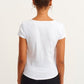 OXXO Womens Tops XL / White OXXO - White Cotton Collar Detailed T-Shirt