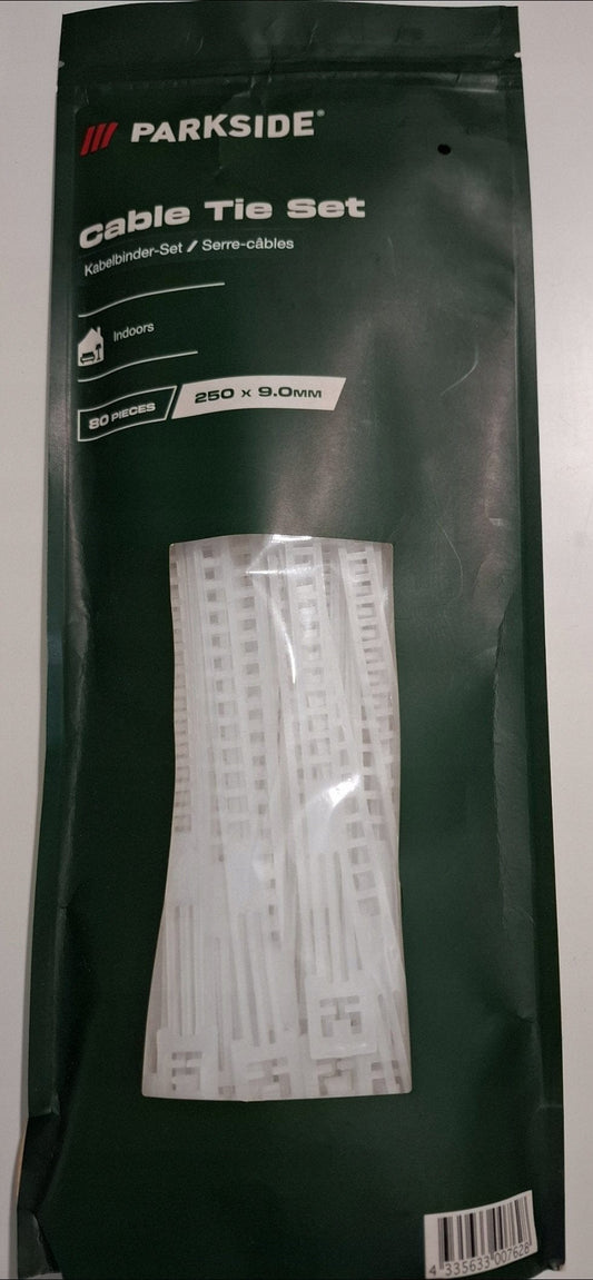 PARKSIDE Power & Hand Tools White PARKSIDE - Cable Tie Set 80 Piece