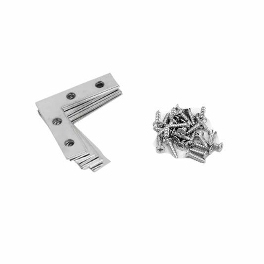 PARKSIDE Power & Hand Tools PARKSIDE - Flat corner braces with screws 8 Pieces per pack