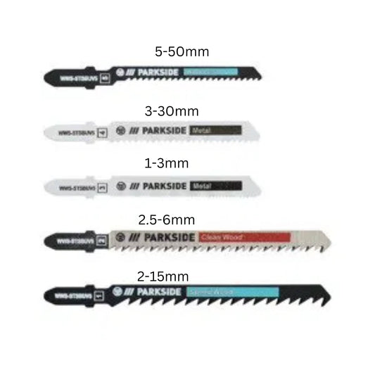 PARKSIDE Power & Hand Tools PARKSIDE - Jigsaw Blade Set 5-Piece