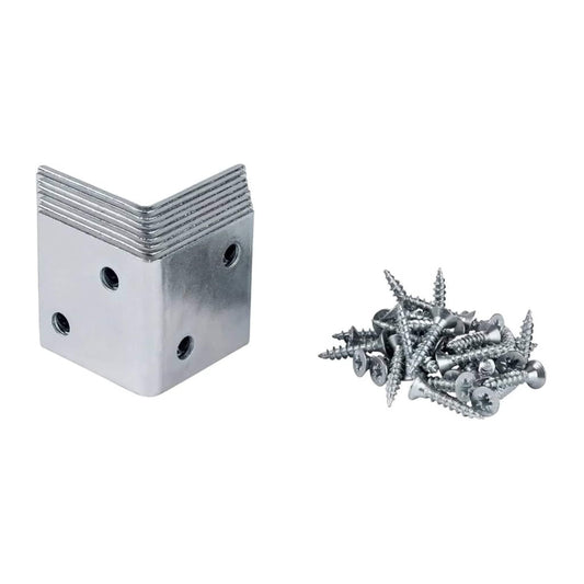 PARKSIDE Power & Hand Tools PARKSIDE - Metal corners stainless steel 8 pieces with screws