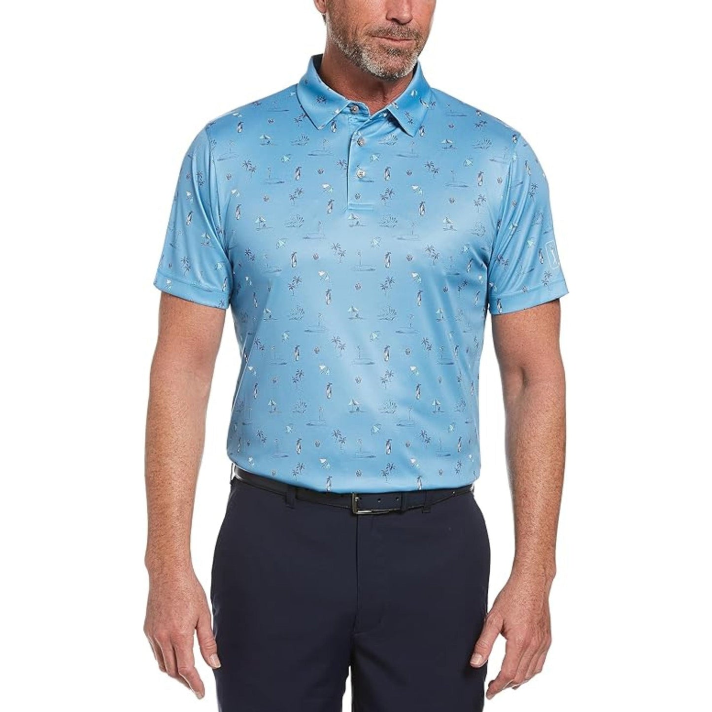 PGATOUR Mens Tops S / Blue PGATOUR - Golf Vacation-Print Polo