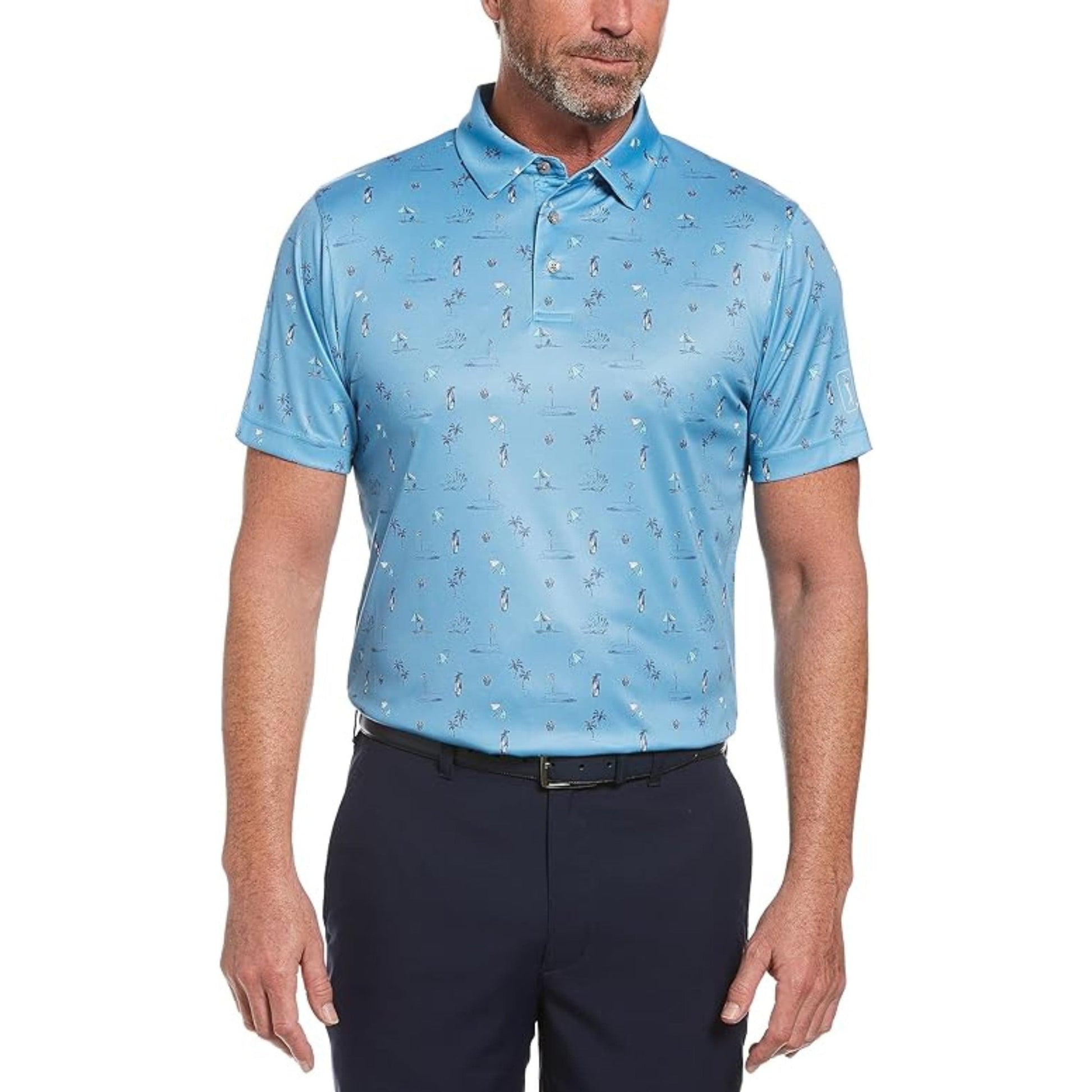 PGATOUR Mens Tops S / Blue PGATOUR - Golf Vacation-Print Polo