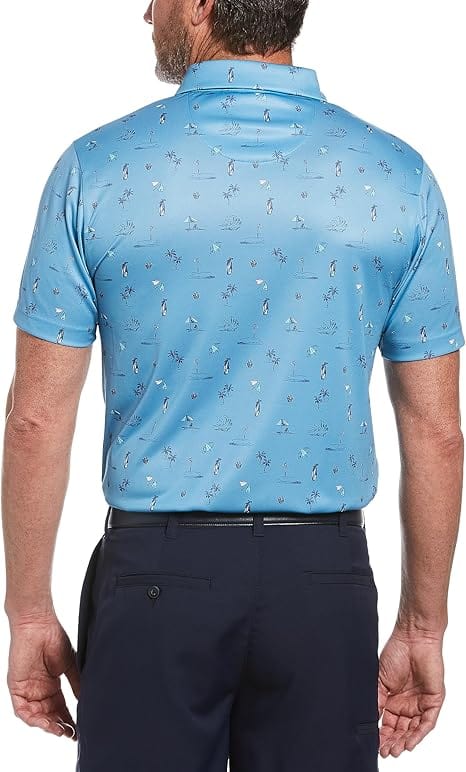 PGATOUR Mens Tops S / Blue PGATOUR - Golf Vacation-Print Polo