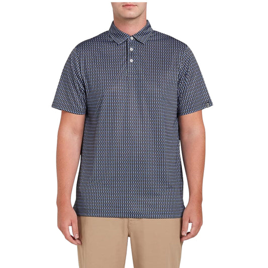 PGATOUR Mens Tops S / Blue PGATOUR -  Micro Conversational Print Polo