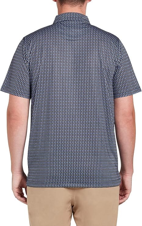 PGATOUR Mens Tops S / Blue PGATOUR -  Micro Conversational Print Polo