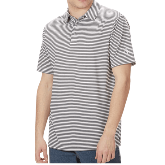 PGATOUR Mens Tops S / Multi-Color PGATOUR - Short Sleeve Feeder Stripe Polo T-Shirt