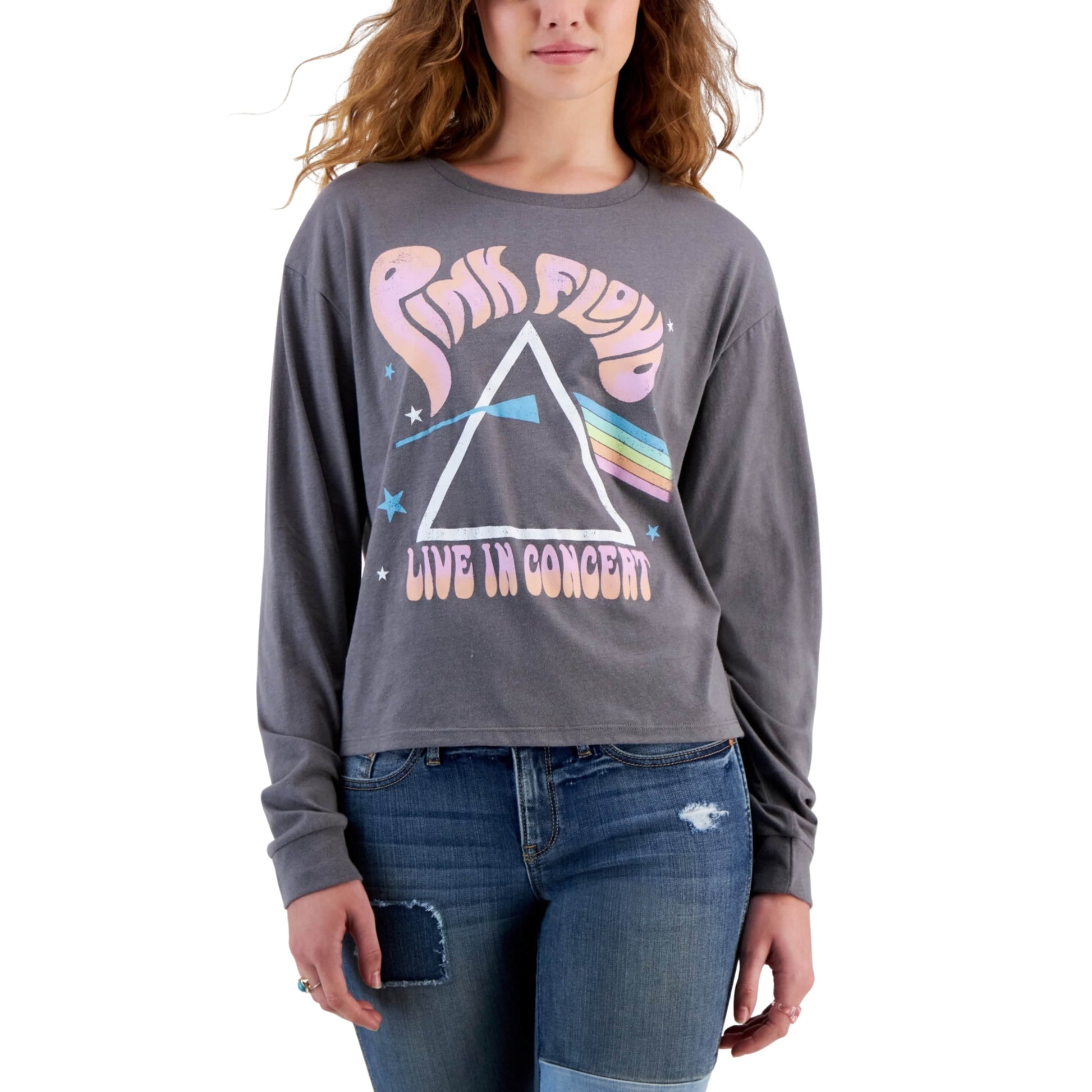 PINK FLOYD Womens Tops L / Grey PINK FLOYD - Floyd Long-Sleeve Blouse