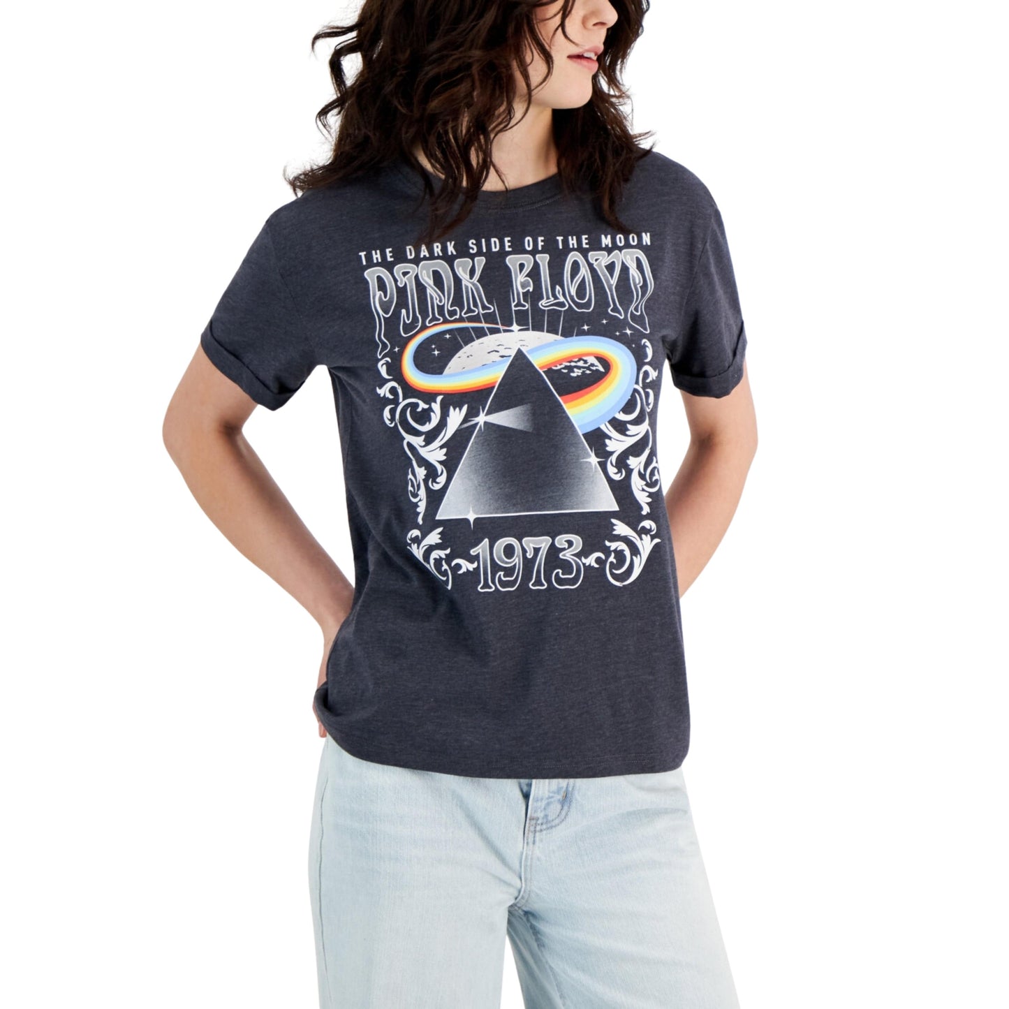PINK FLOYD Womens Tops XS / Grey PINK FLOYD - Graphic prism T-Shirt