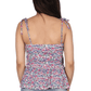 PLANET GOLD Womens Tops XS / Multi-Color PLANET GOLD - Floral print cute tank top