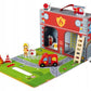 PLAYTIVE Toys PLAYTIVE - Suitcase Play Set Fire Brigade Wooden
