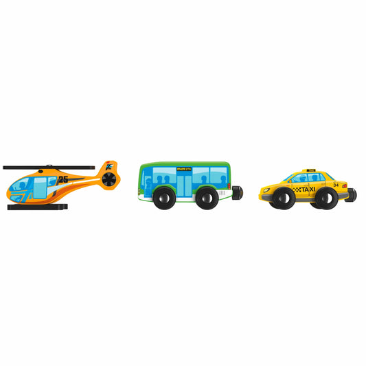 PLAYTIVE Toys Multi-Color PLAYTIVE - Transportation vehicle set wood