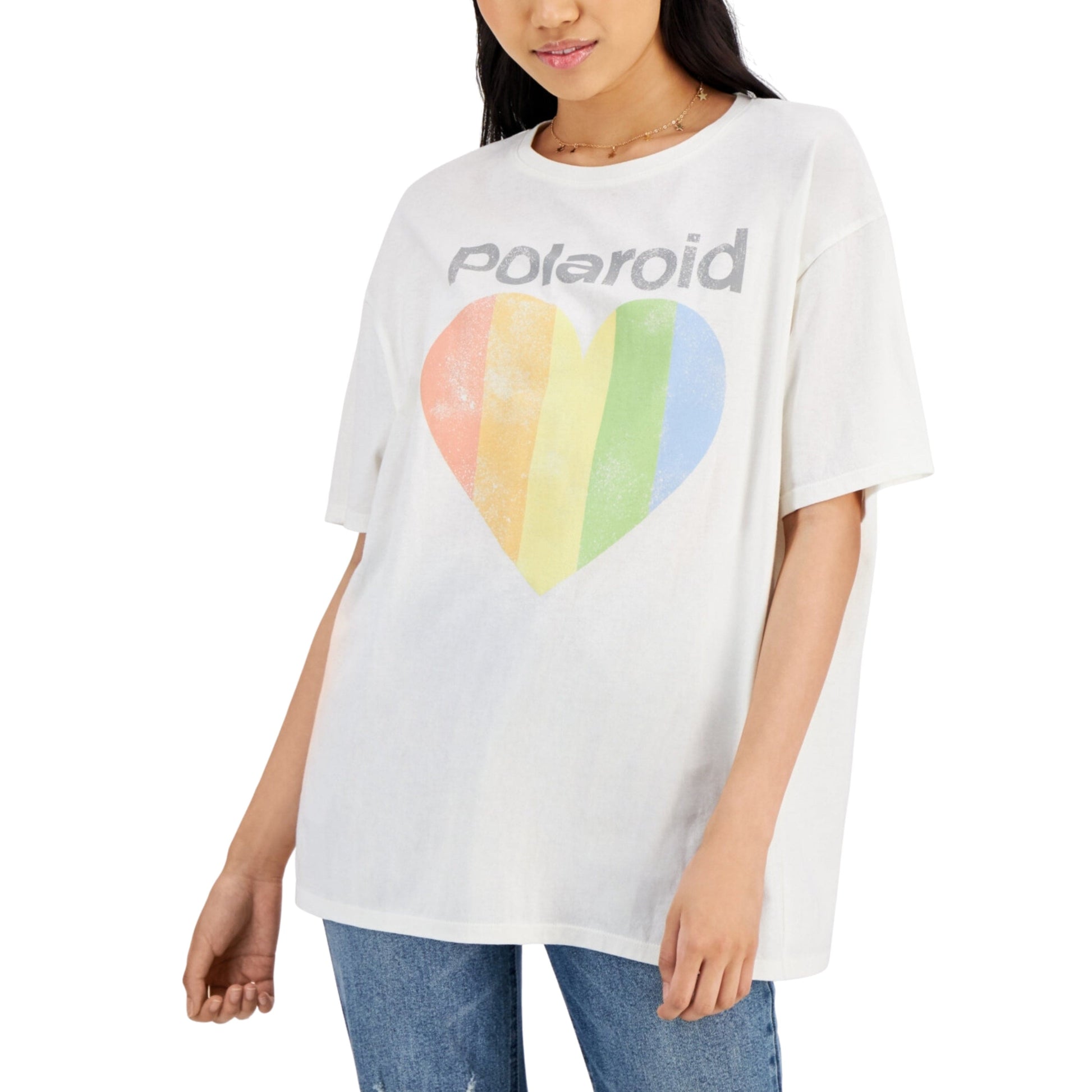 POLAROID Womens Tops XL / White POLAROID - Graphic Print T-Shirt