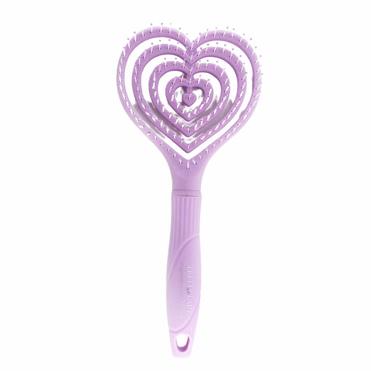 PRETTY LADY Hair Styling Tools Purple PRETTY LADY - Heart Shape Flexible Vent  Hair Brush