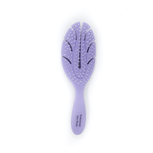 PRETTY LADY Hair Styling Tools Purple PRETTY LADY - Leaf Shape Hair Brush