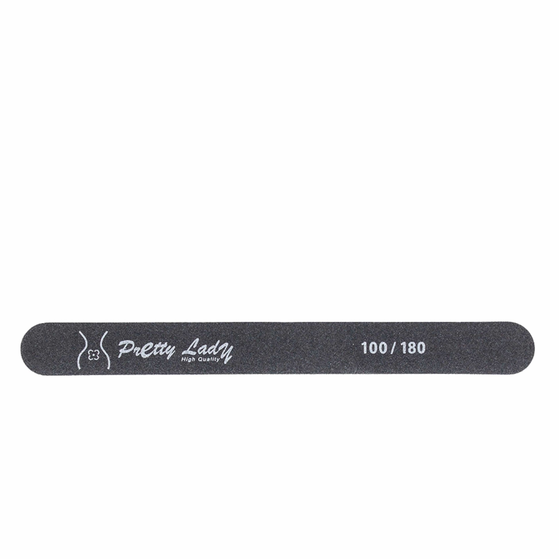 PRETTY LADY Nails PRETTY LADY - STRAIGHT BLACK NAIL FILE 100/180
