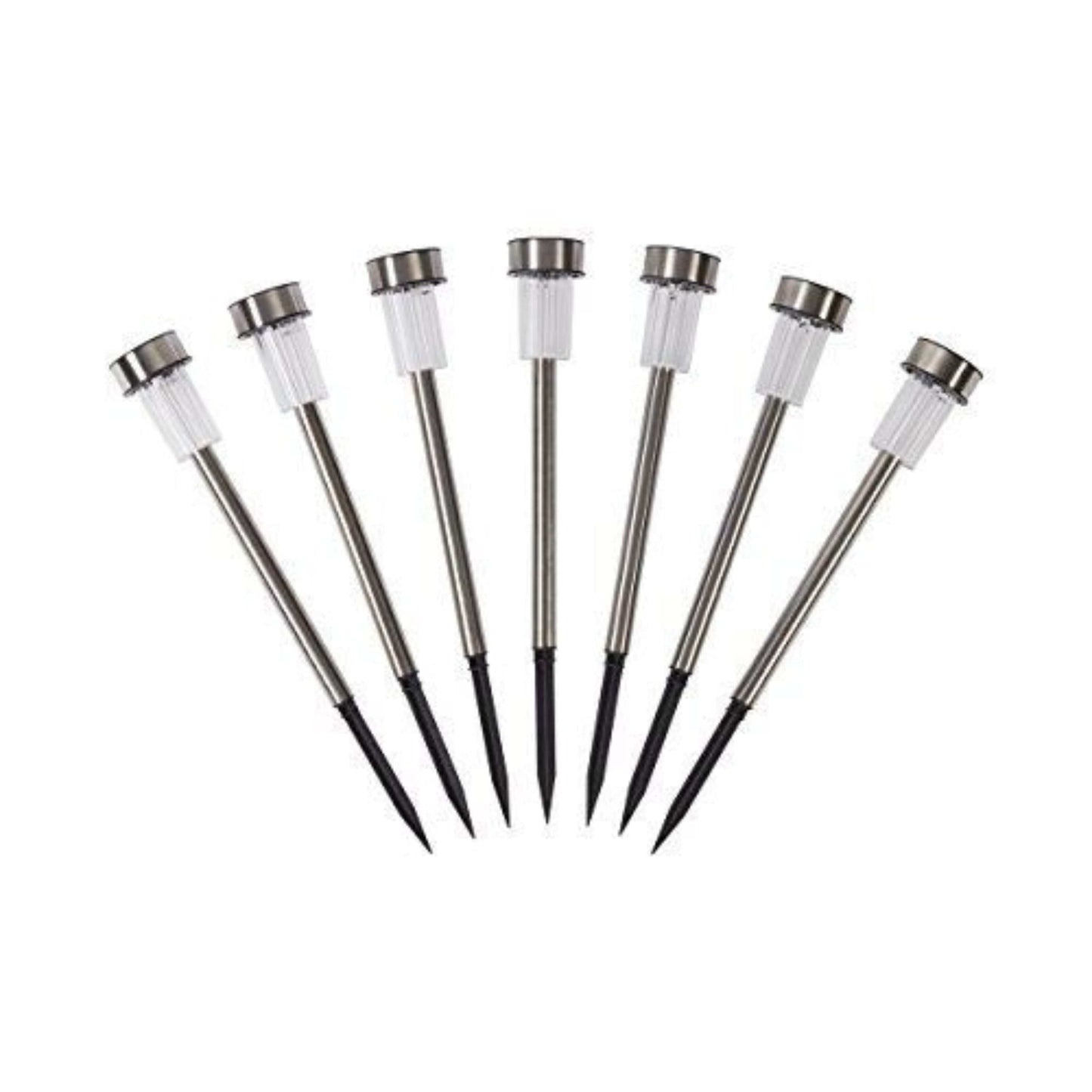 PROGARDN Garden Accessories PROGARDN - Borne Solar Stainless Steel Lamp Path Light 8 pieces