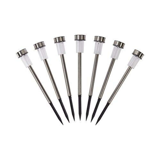 PROGARDN Garden Accessories PROGARDN - Borne Solar Stainless Steel Lamp Path Light 8 pieces